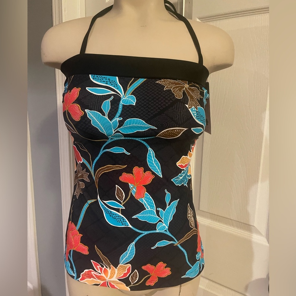 Hapari tankini top halter envy classic bandeau swim top size small NWT